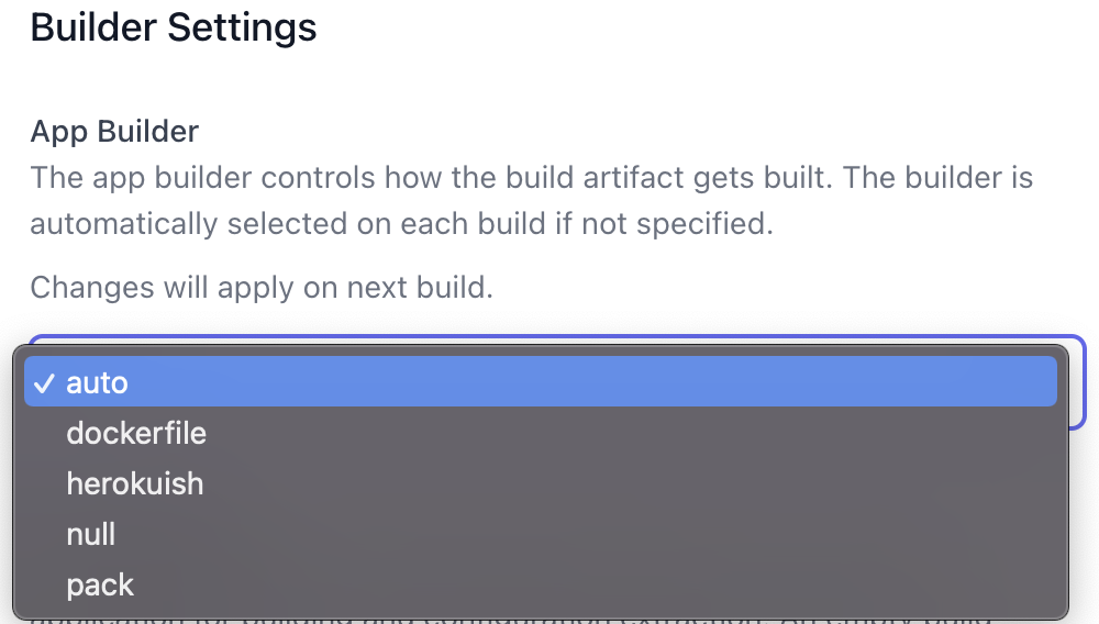 Builder Selection